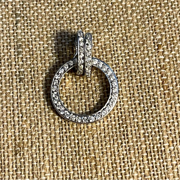 .925 SS Clear Gemstone Eternity Pendant PPF past Present Future - Picture 1 of 5